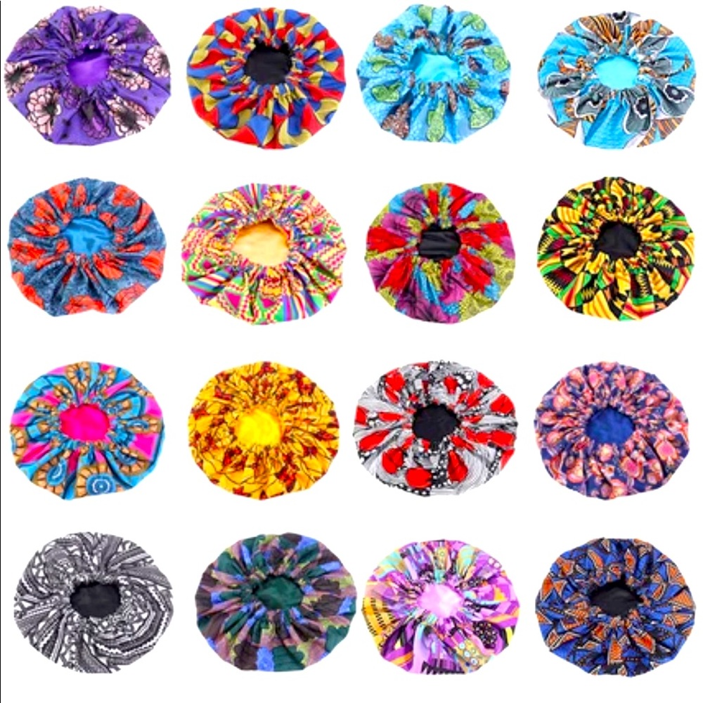 Satin lined African print bonnet